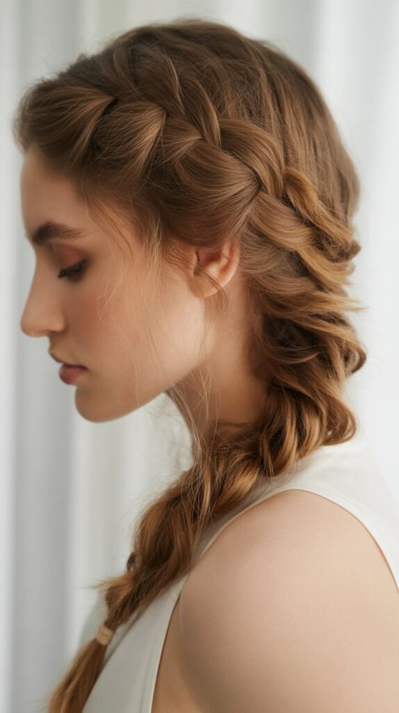 Natural Side-Part Braids for Effortless Beauty