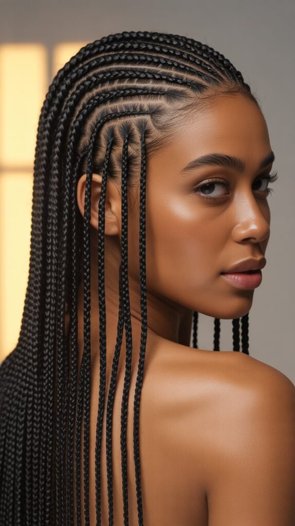 Sleek Straight Back Feed-In Knotless Braids You’ll Want to Try!