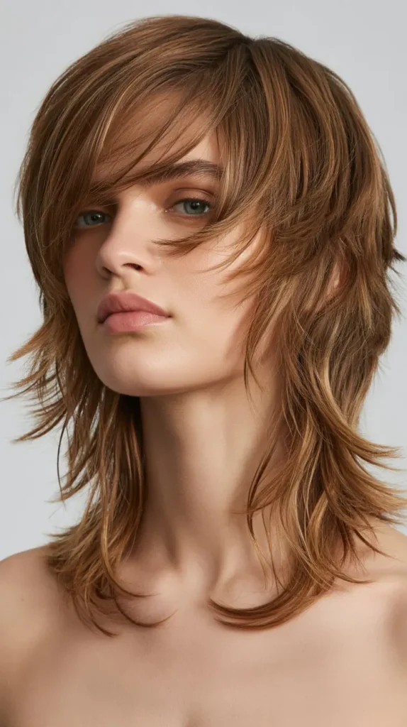 Side Part with Shaggy Hair