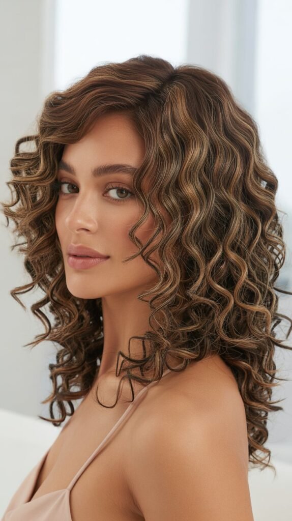 Curly Side-Part Wigs with a Twist