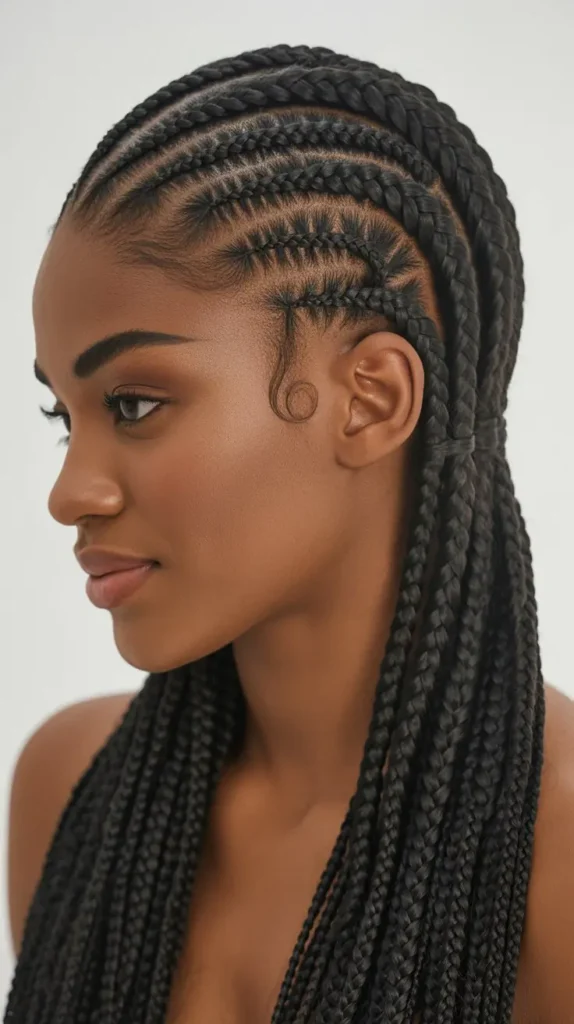 French Braid Box Braids Styles