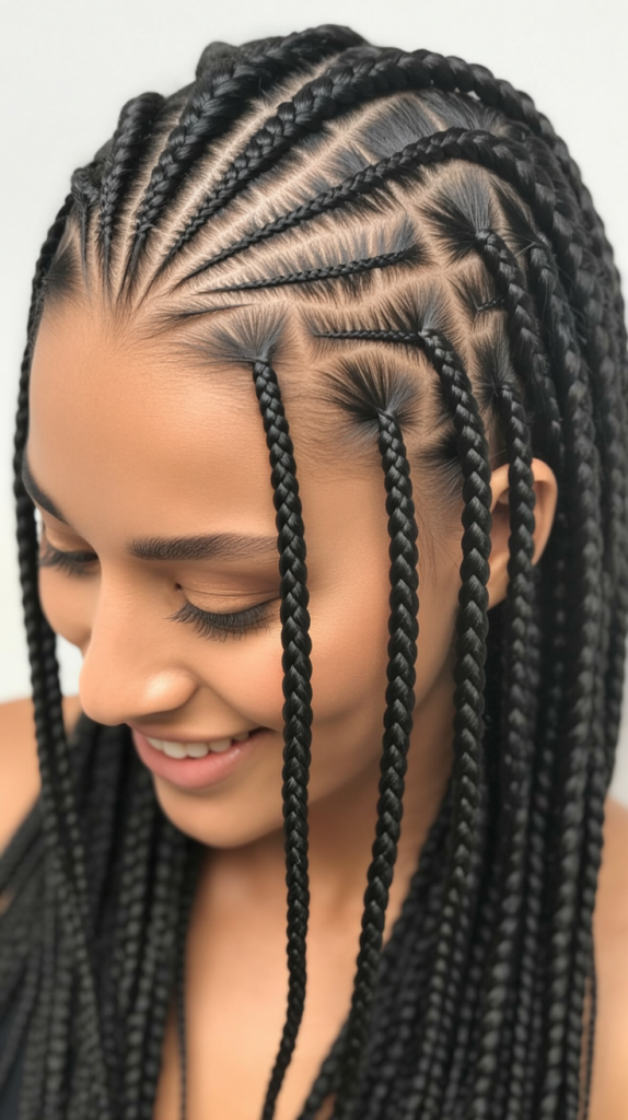 Stitch Braid Hairstyles with Zigzag Patterns