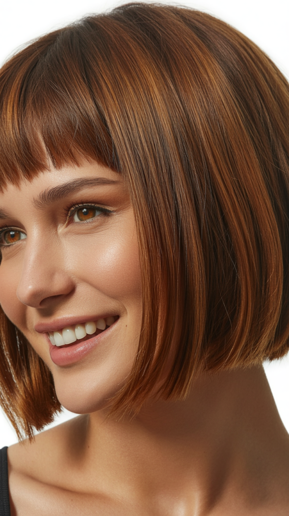  Choppy Blunt Bangs with a Bob