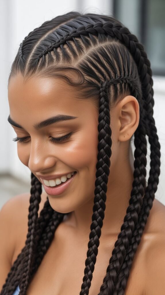 Double Feed-in Braids