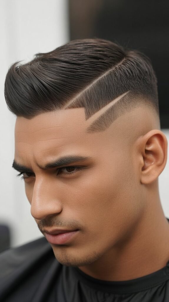 Side Parted Mohawk for Men