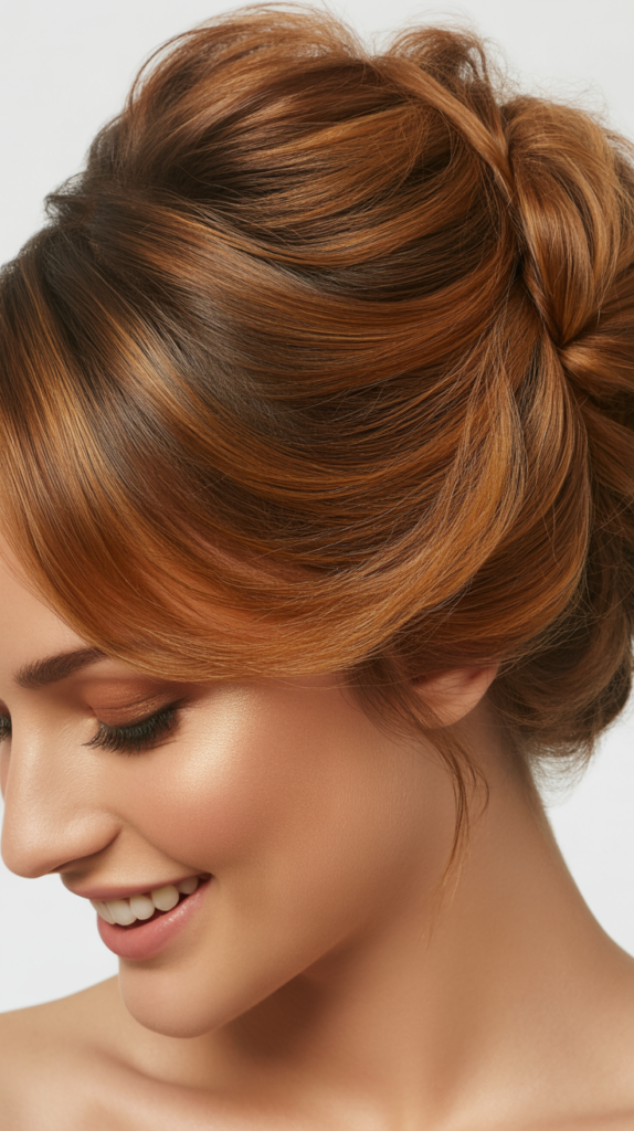 Honey Brown French Twist
