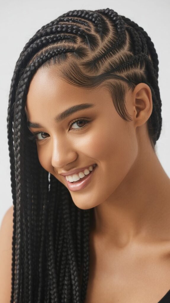 Feed-in Braids with a Tapered Cut