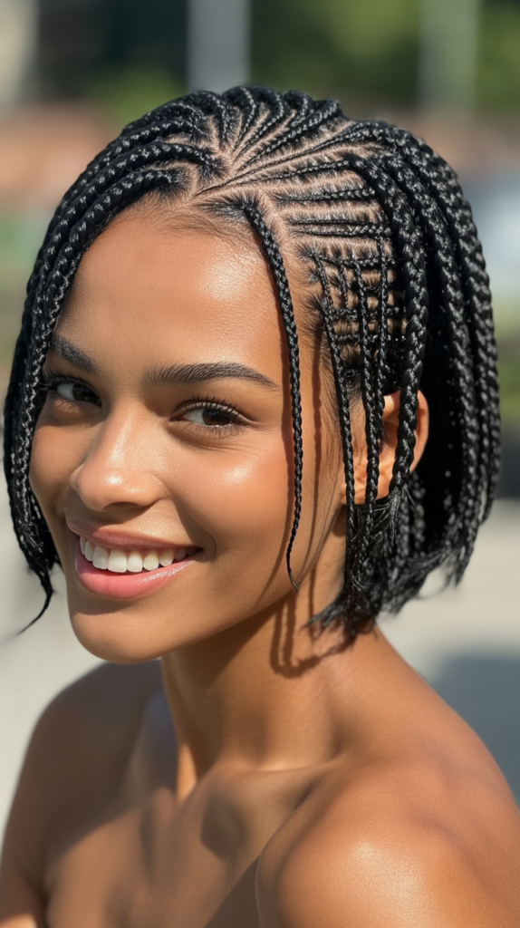Short Feed-in Braids Hairstyles