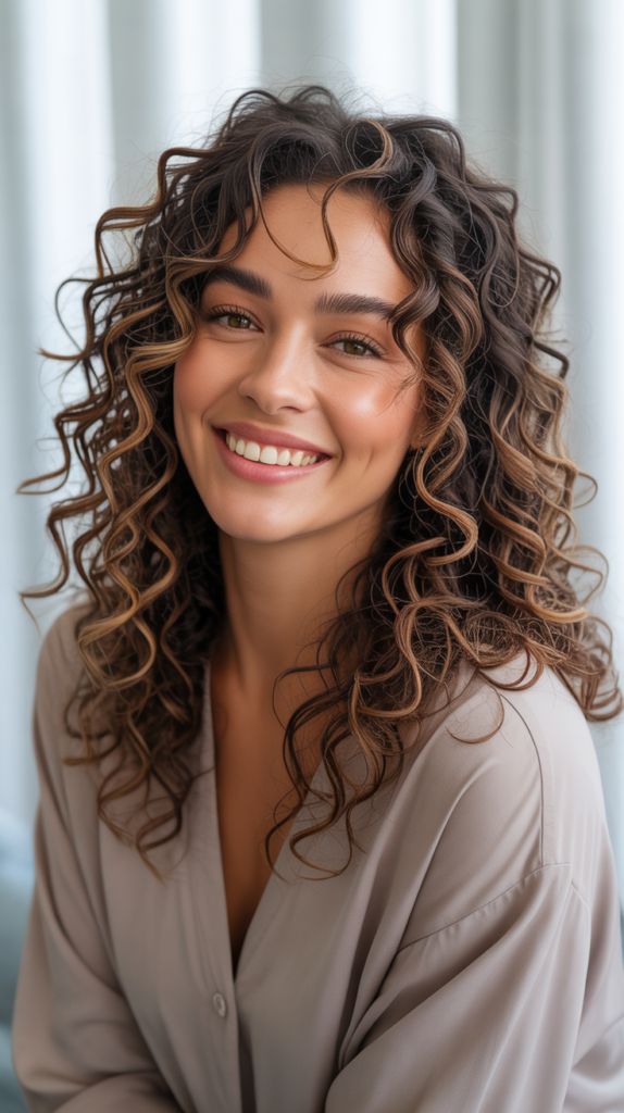 Loose Curls Hairstyles for Casual Fridays