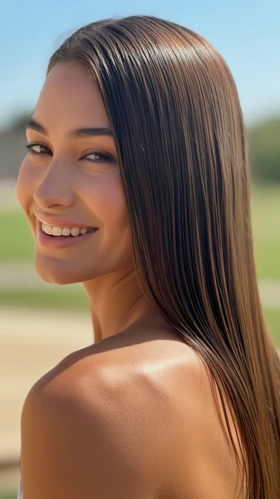 Sleek and Straight for a Polished Summer Day