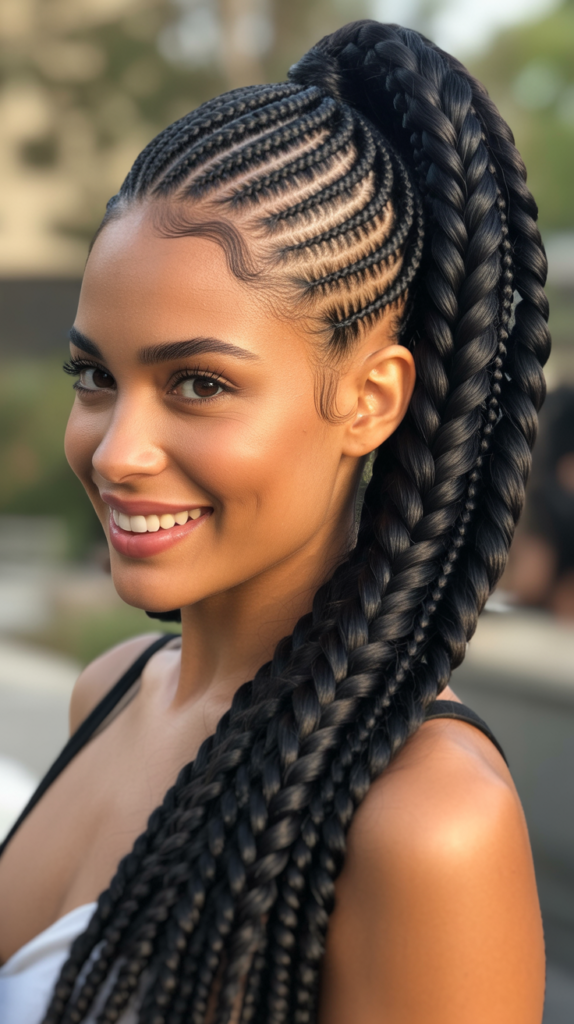  Feed-in Braids Ponytail Hairstyles