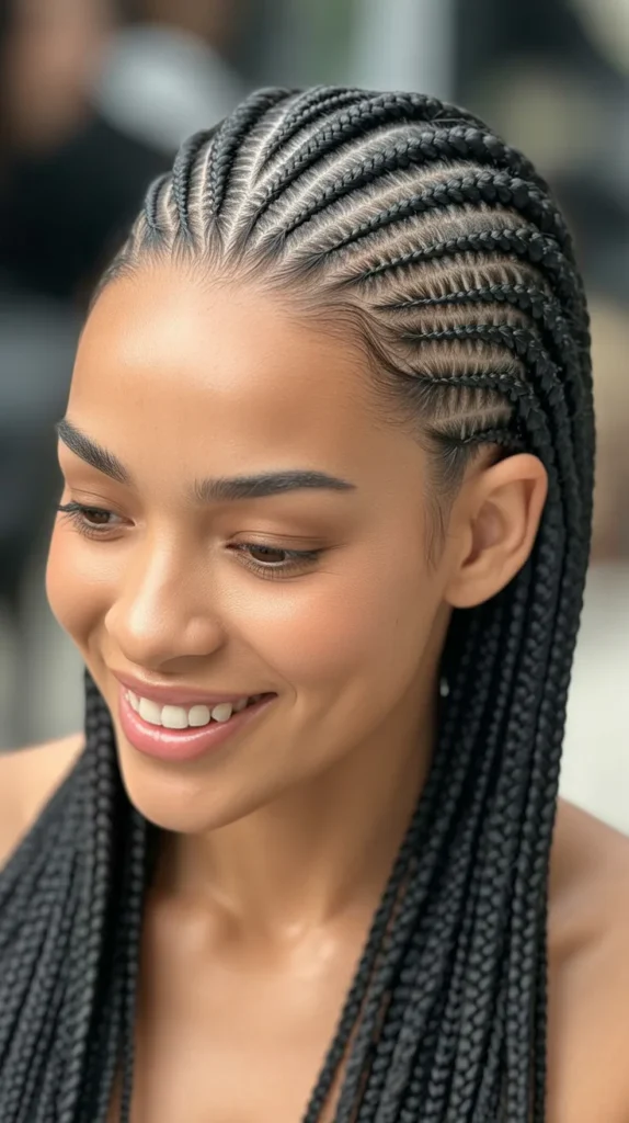 Short and Sweet Straight Back Braids