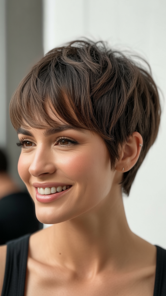 Choppy Pixie Cut with Bangs