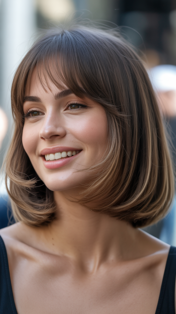  Lob Haircuts with Wispy Bangs