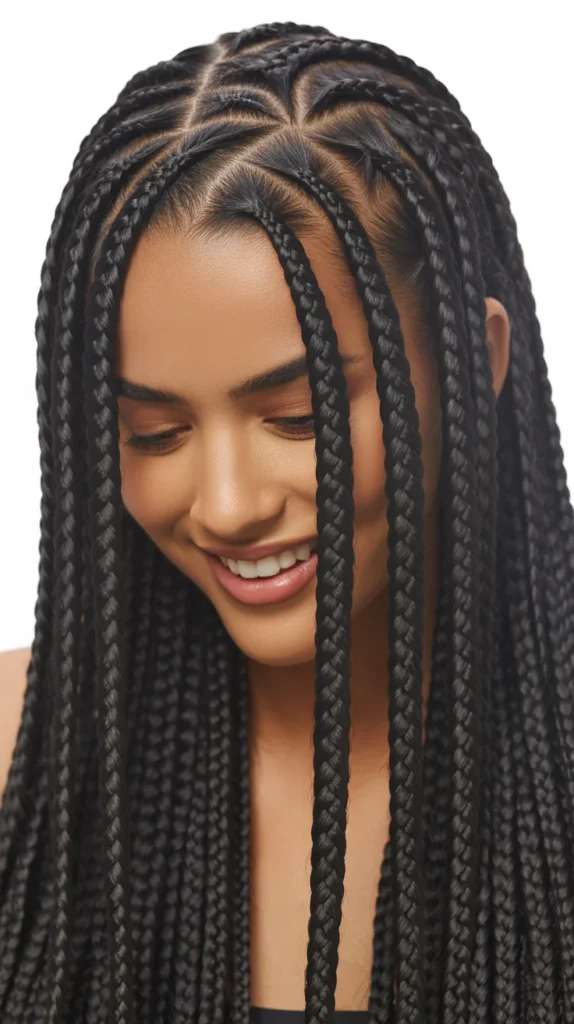 Long and Sleek Straight Back Braids