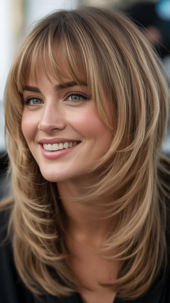 Layered Haircuts with Bangs for Long Hair