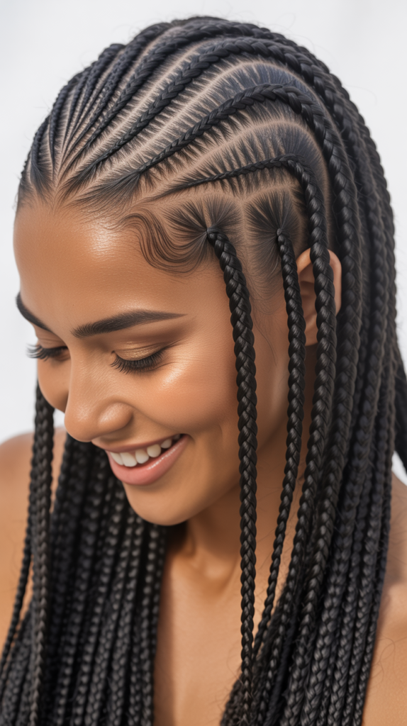 Kikisip Feed-in Braids Hairstyle