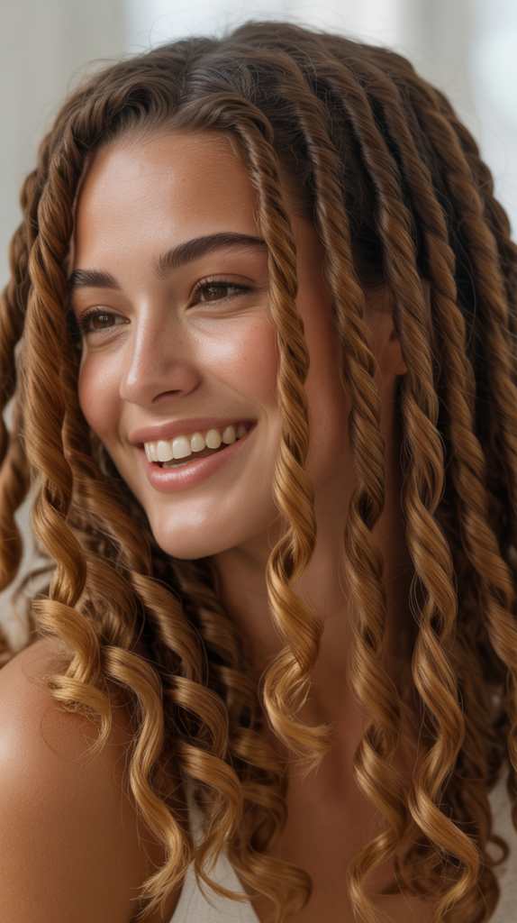 Honey Brown Island Twists hairstyles