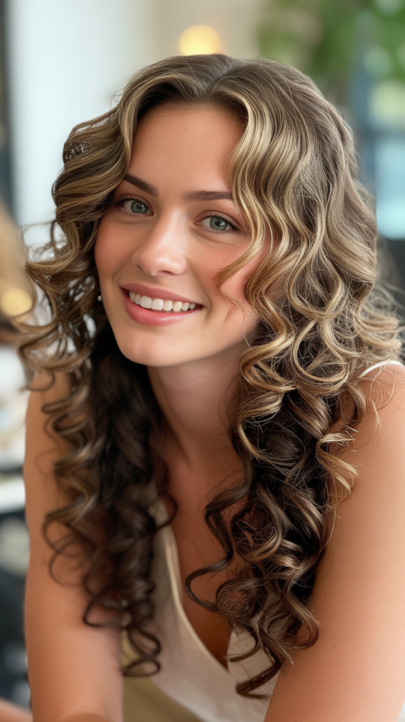 Loose Curls Hairstyles for High School Reunions