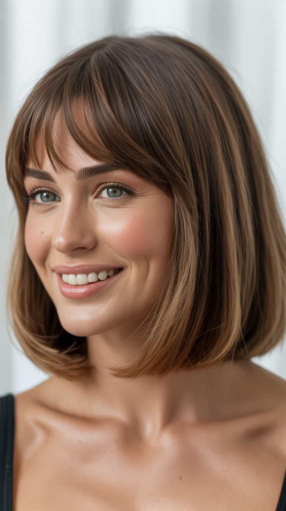  Lob Haircuts with Bangs