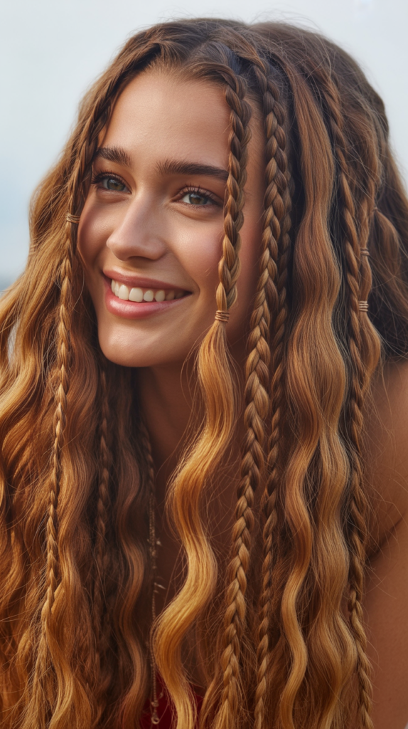 Cute Honey Brown Braids
