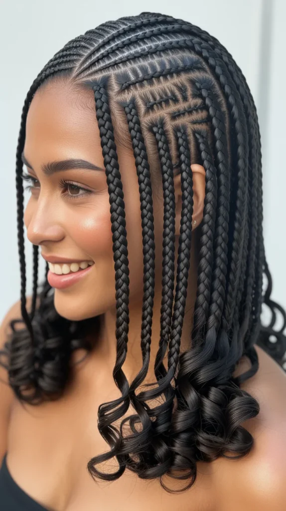Sleek Straight Back Braids