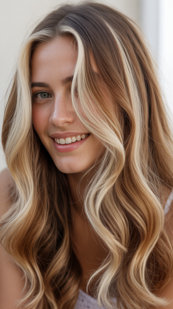 Honey Brown with Platinum Highlights