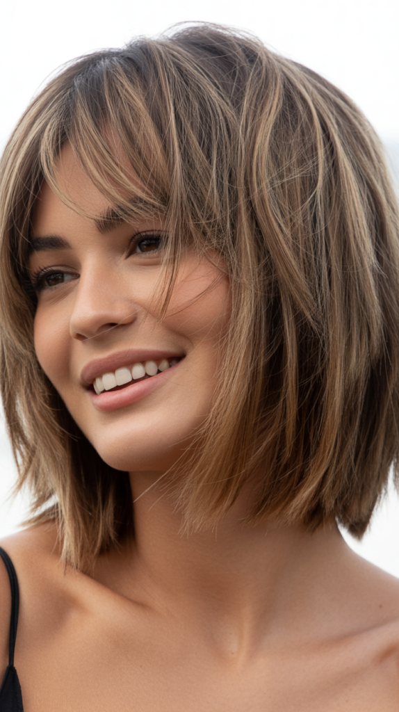 Choppy Bob with Soft Bangs