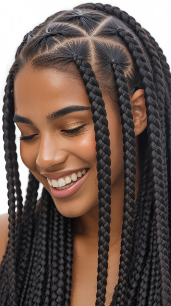 Stitch Braid Hairstyles with Jumbo Braids