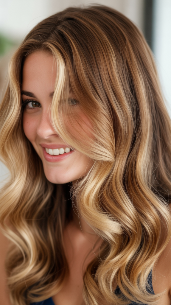 Honey Brown with Blonde Highlights