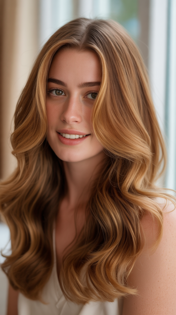 Honey Brown with Champagne Highlights