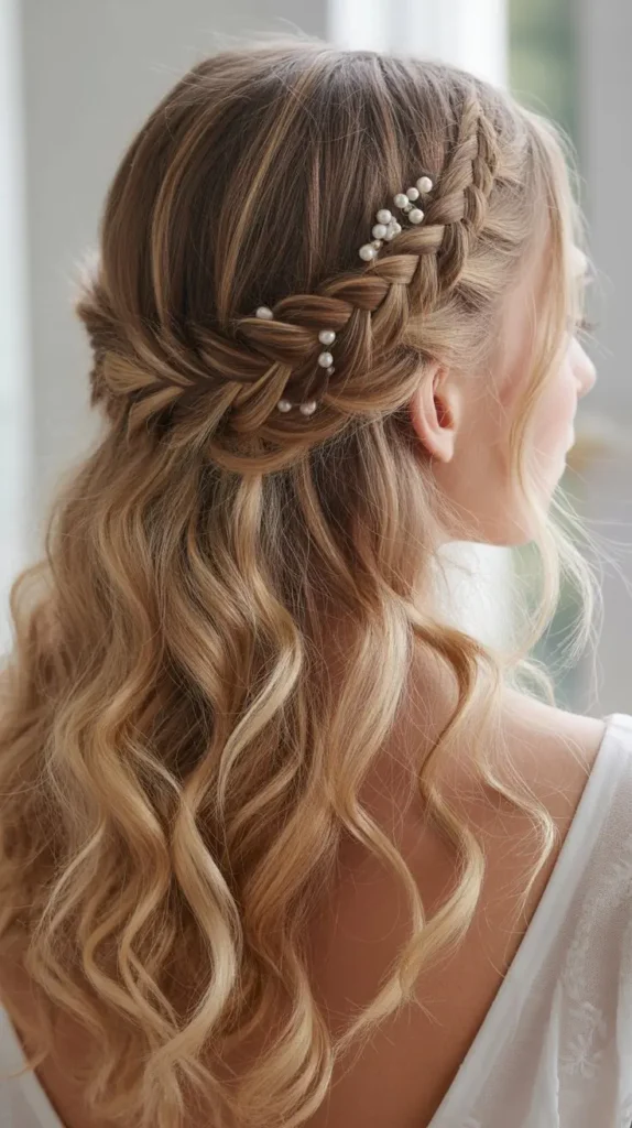 Half-up Half-down Wedding Braid Hairstyles