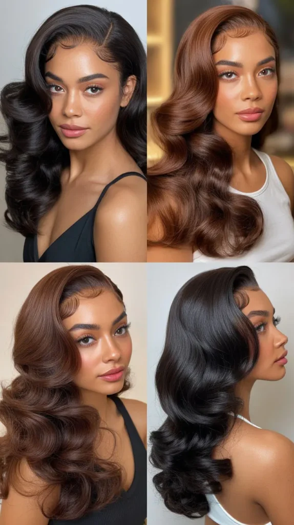 Voluminous Side-Part Wig Hairstyles