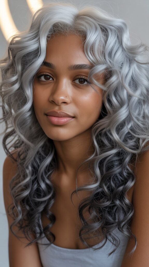 Silver Hair Color Ideas for Black Hair