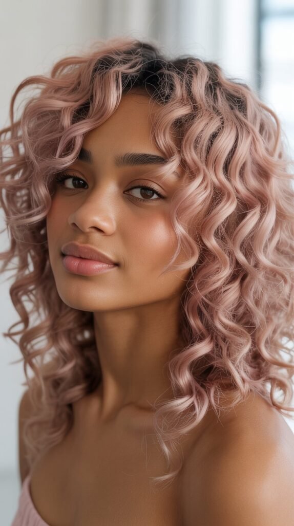  Soft Pink Hair Color Ideas for Black Hair