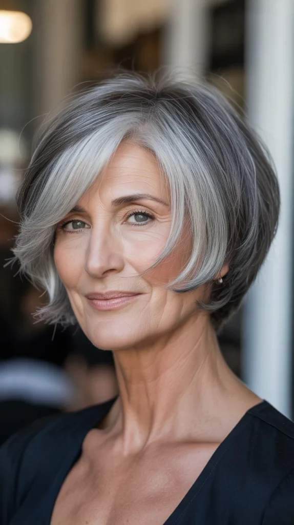 Short Gray Hair with Lowlights Over 50: A Modern Take