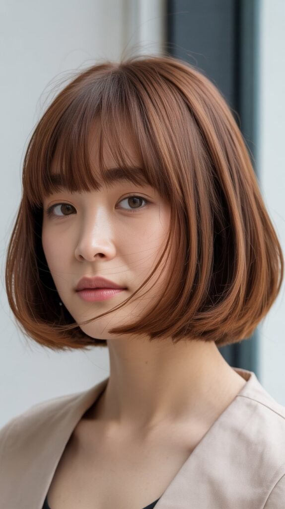 Short Haircuts with Bangs Korean Style