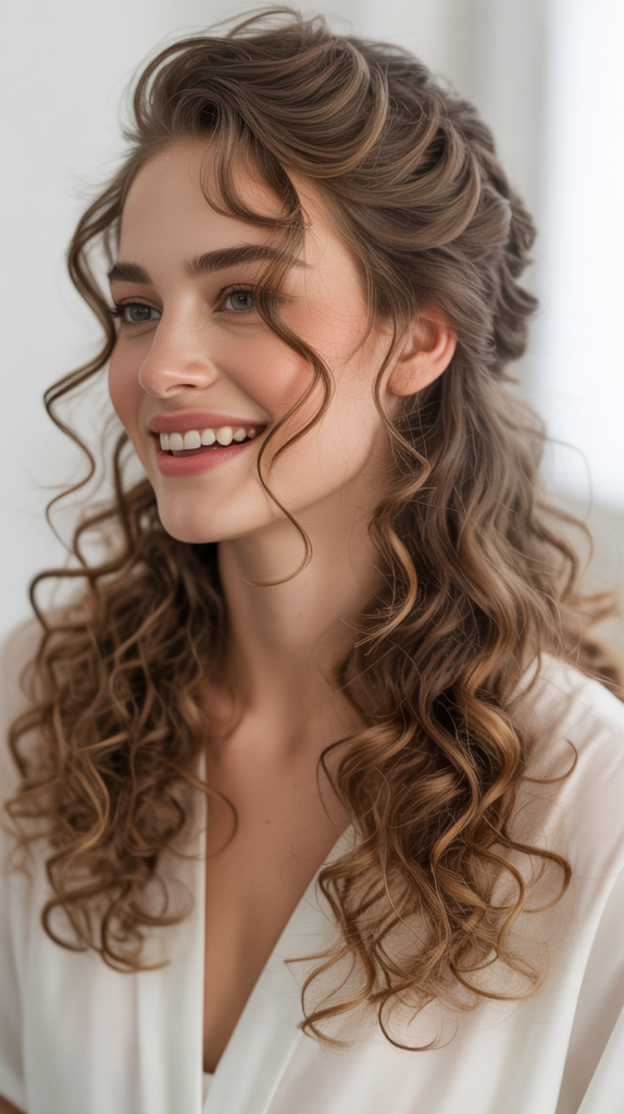 Soft Curls for Long Hair, Elegant Chignon