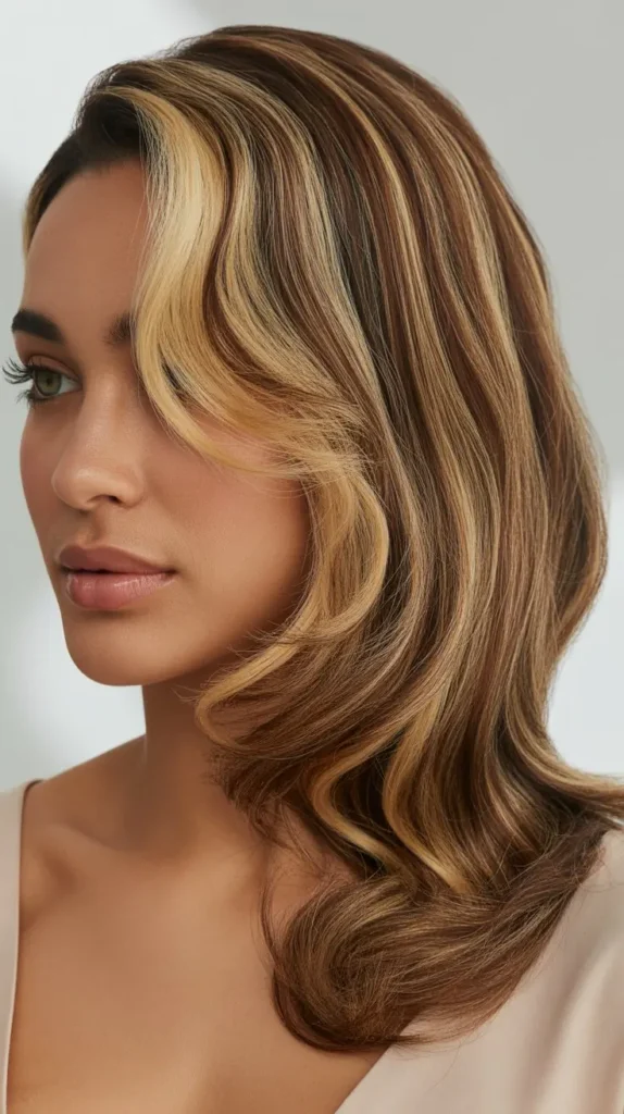 Side-Part Wigs with Highlights