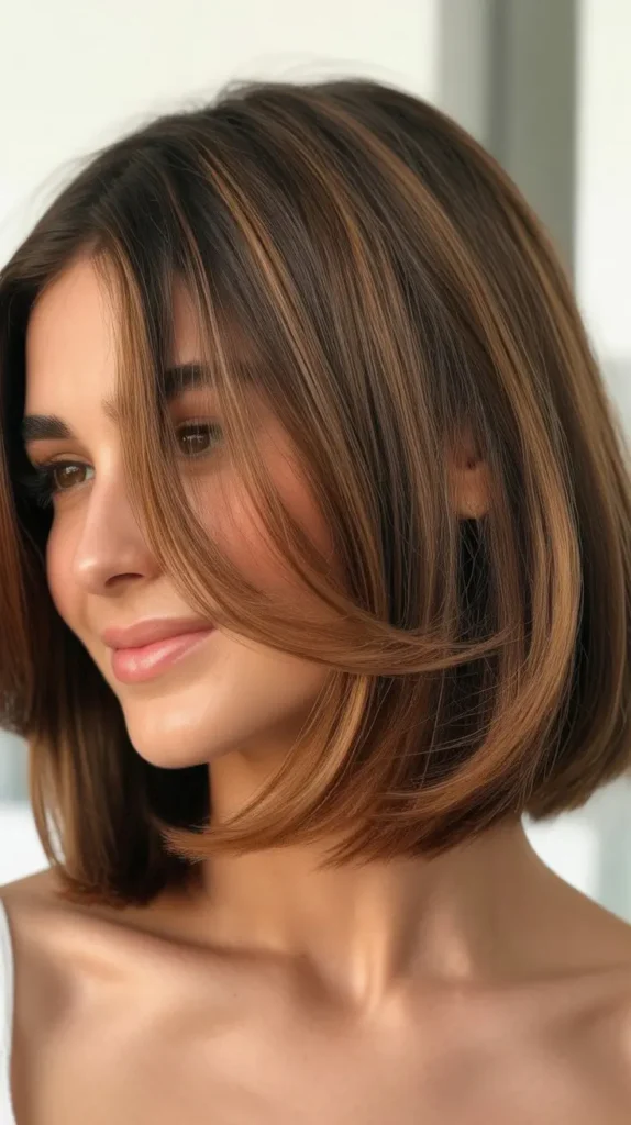 Side Part with Layered Bob