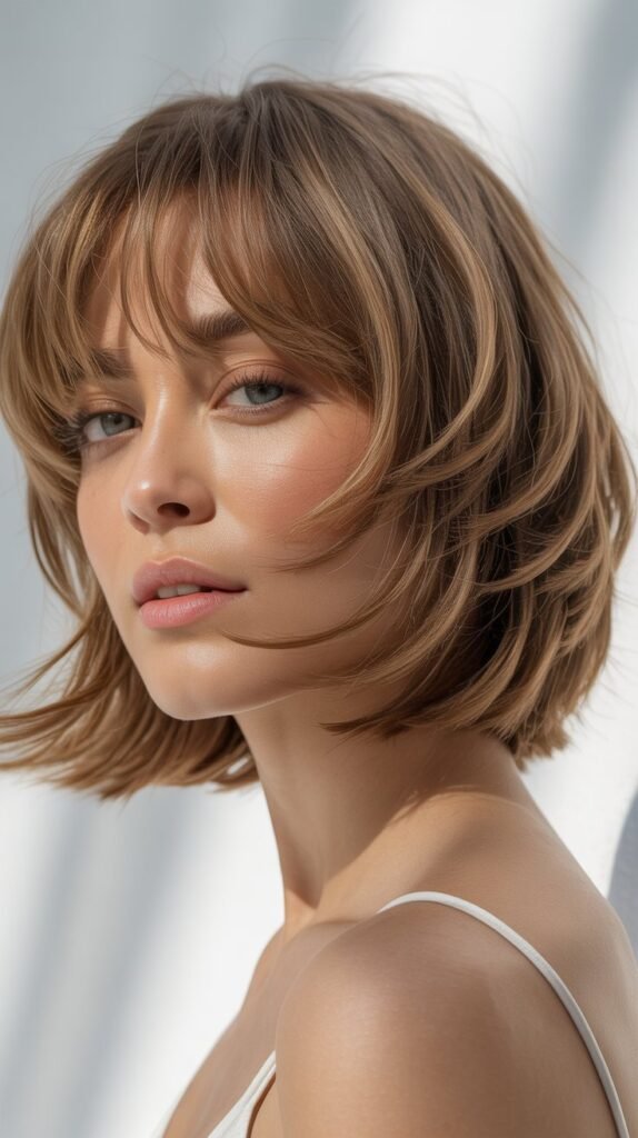 Layered Bob with Bangs