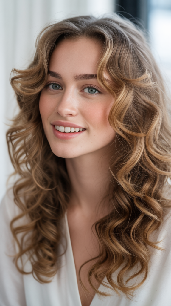 Soft Curls for Long Hair, Tousled Effect