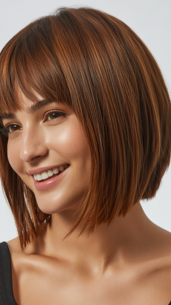 Chin-Length Hair with Choppy Bangs Hairstyles