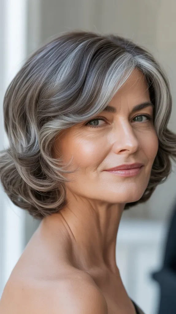 Soft Curly Bobs for Older Women