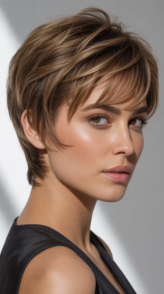Pixie Cut with Bangs