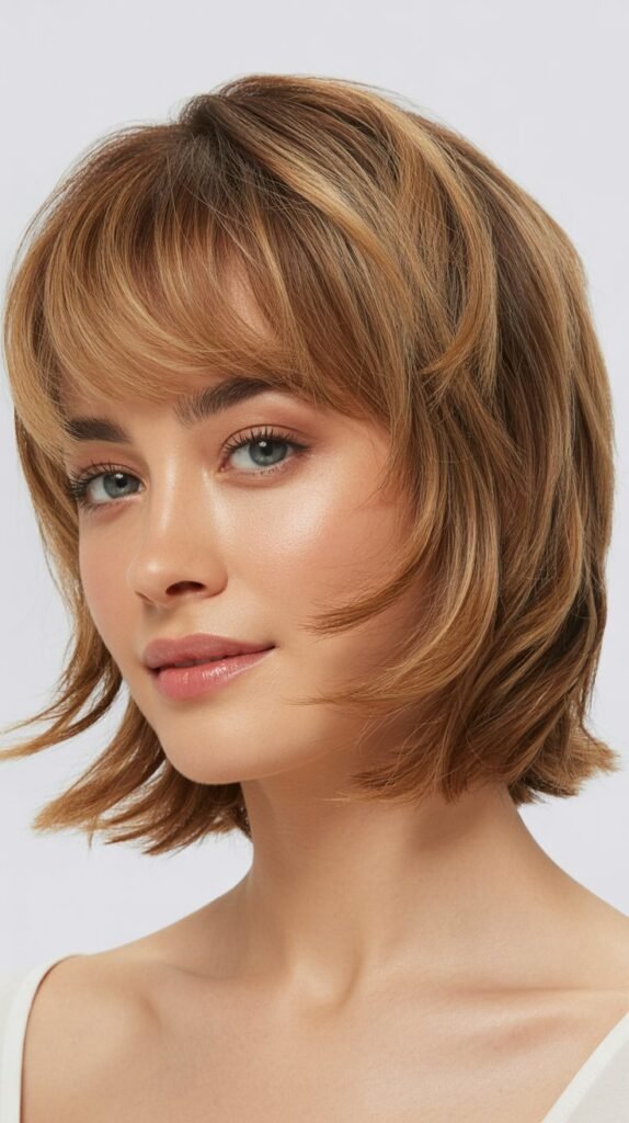 Textured Fringe with Short Hair
