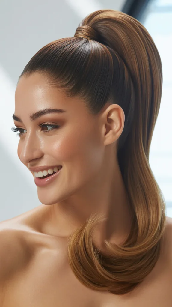 Side-Part Wig Ponytail Styles