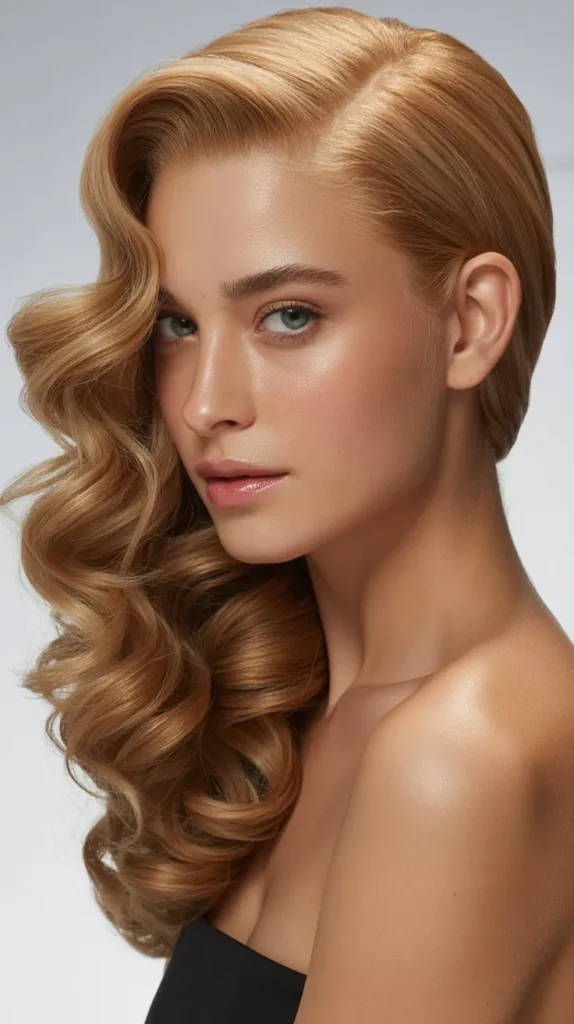 Side Part with Soft Curls