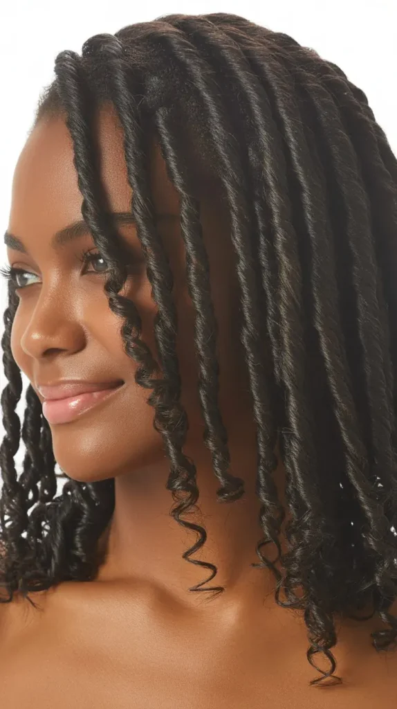 Side Part with a Twist-Out