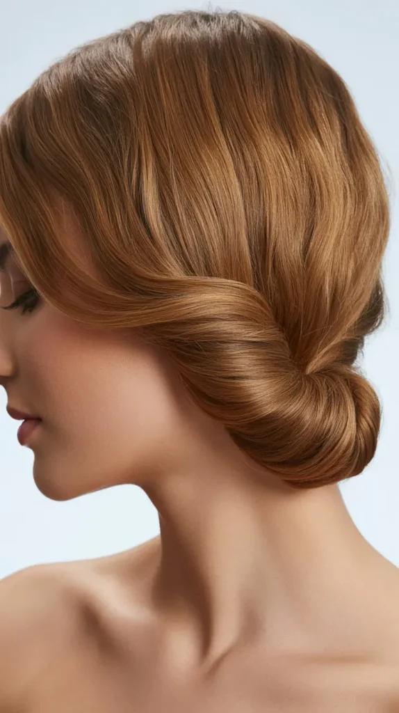 Side Part with a French Twist